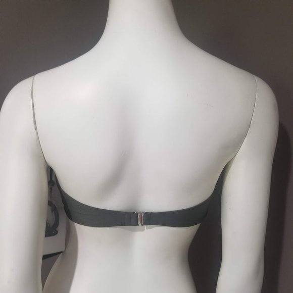 DKNY Colorblocked Bandeau Bikini Top  Moss Green Size Medium - Picture 4 of 10